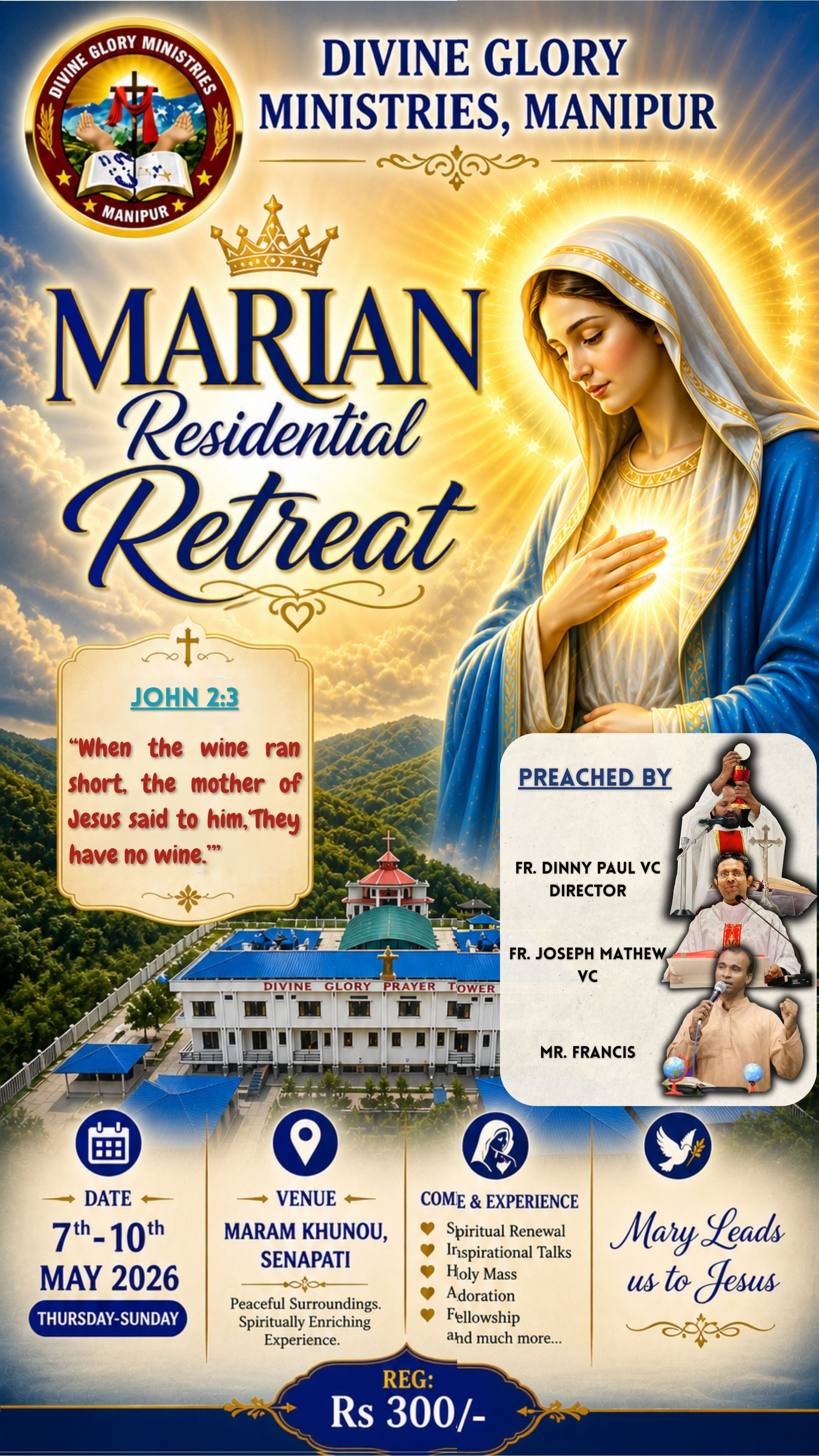 Marian Residential Retreat; 7th-10th May 2026