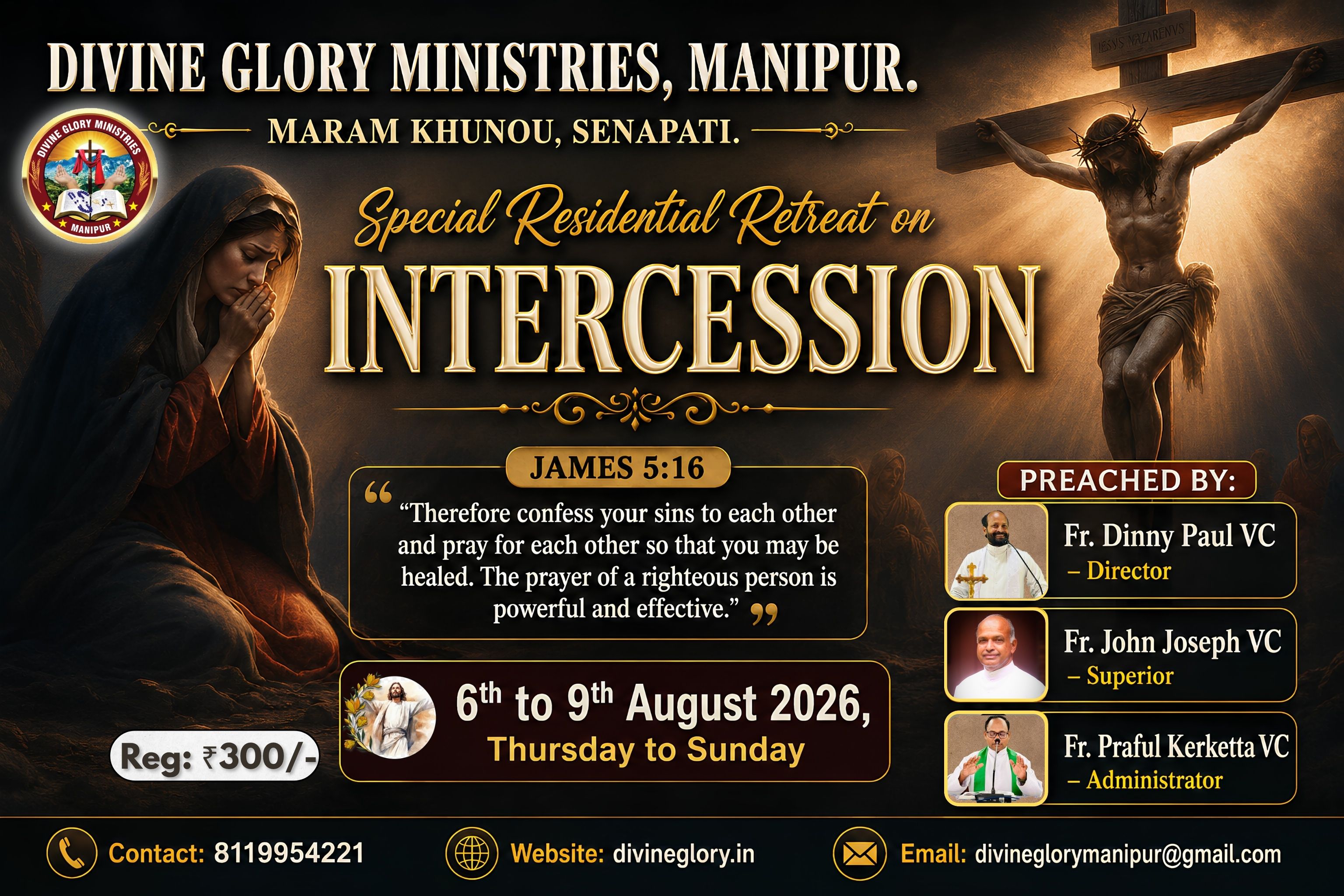 Special Residential Retreat on Intercession; 6th - 9th August 2026