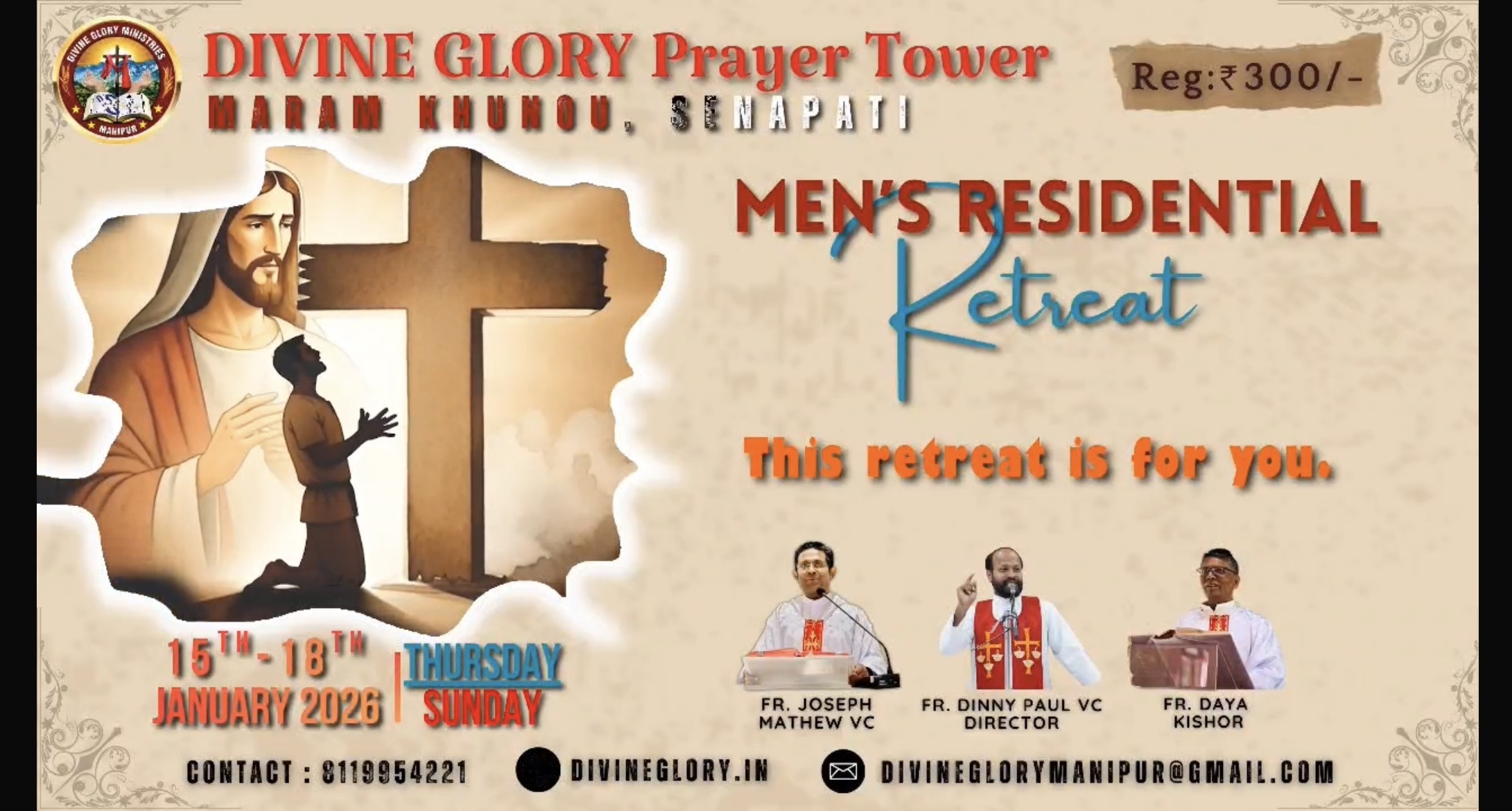 Men’s Residential Retreat, 15th-18th January 2026